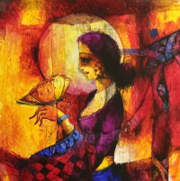 Janisar Ali, 24 x 24 Inch, Acrylic on Canvas, Figurative Painting, AC-NAL-045